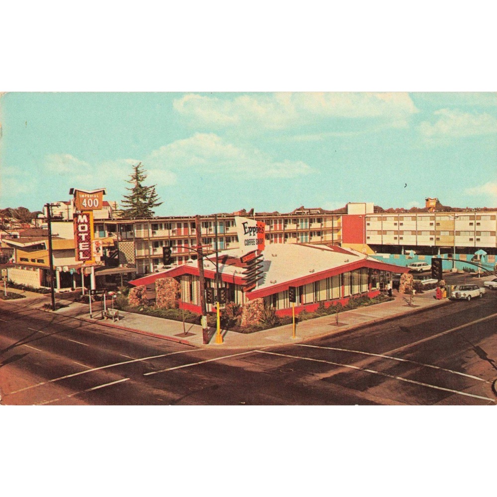 Imperial 400 Motel Eppie's Coffee Shop Sacramento California CA Chrome Postcard